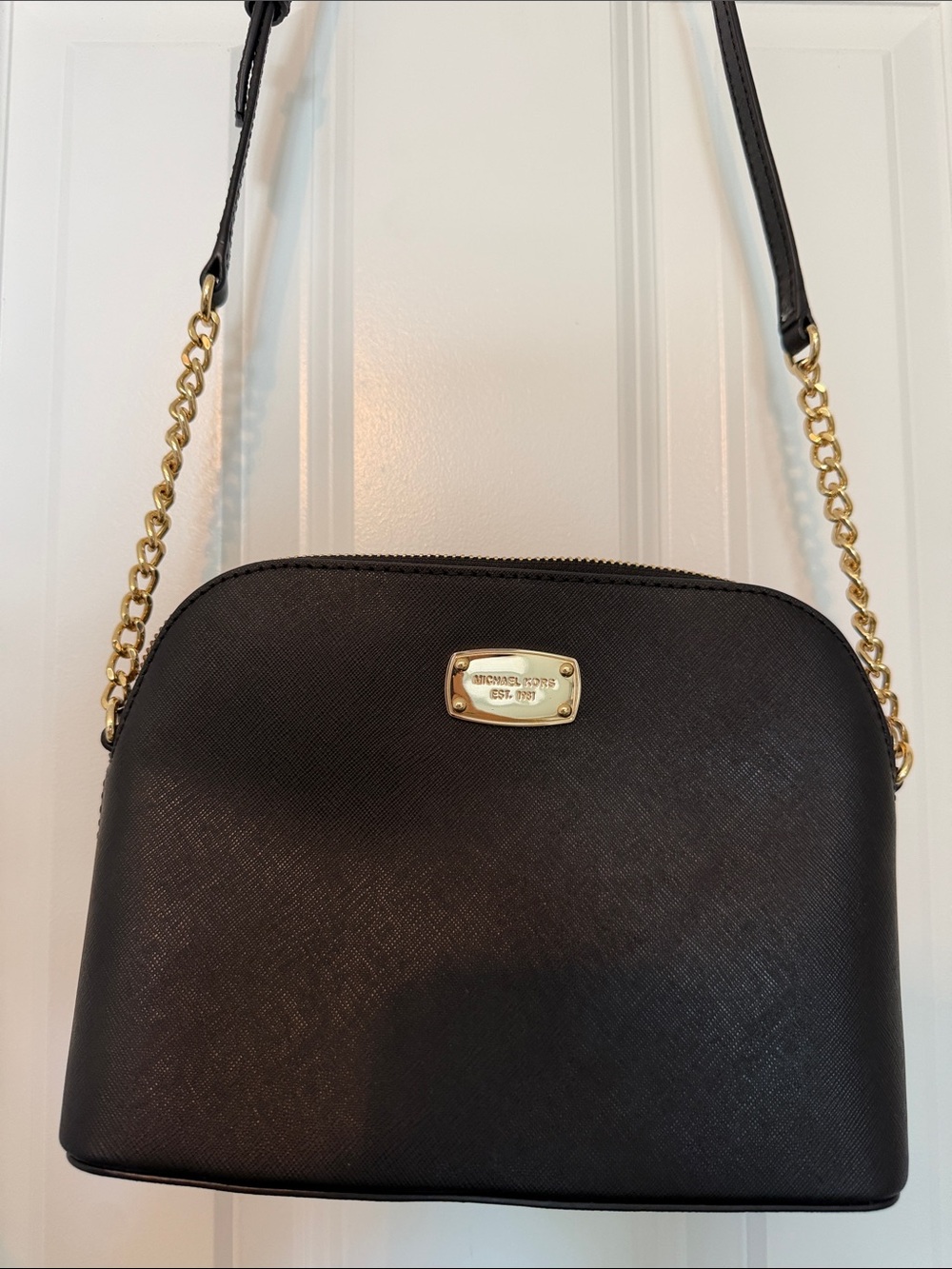 Michael Kors Black Crossbody with Gold Hardware